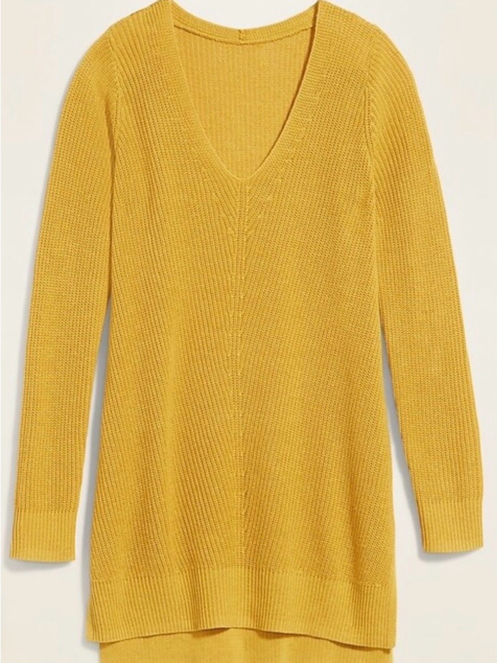 Old Navy Yellow Ribbed V-Neck Sweater (NWT) - Picture 2 of 16